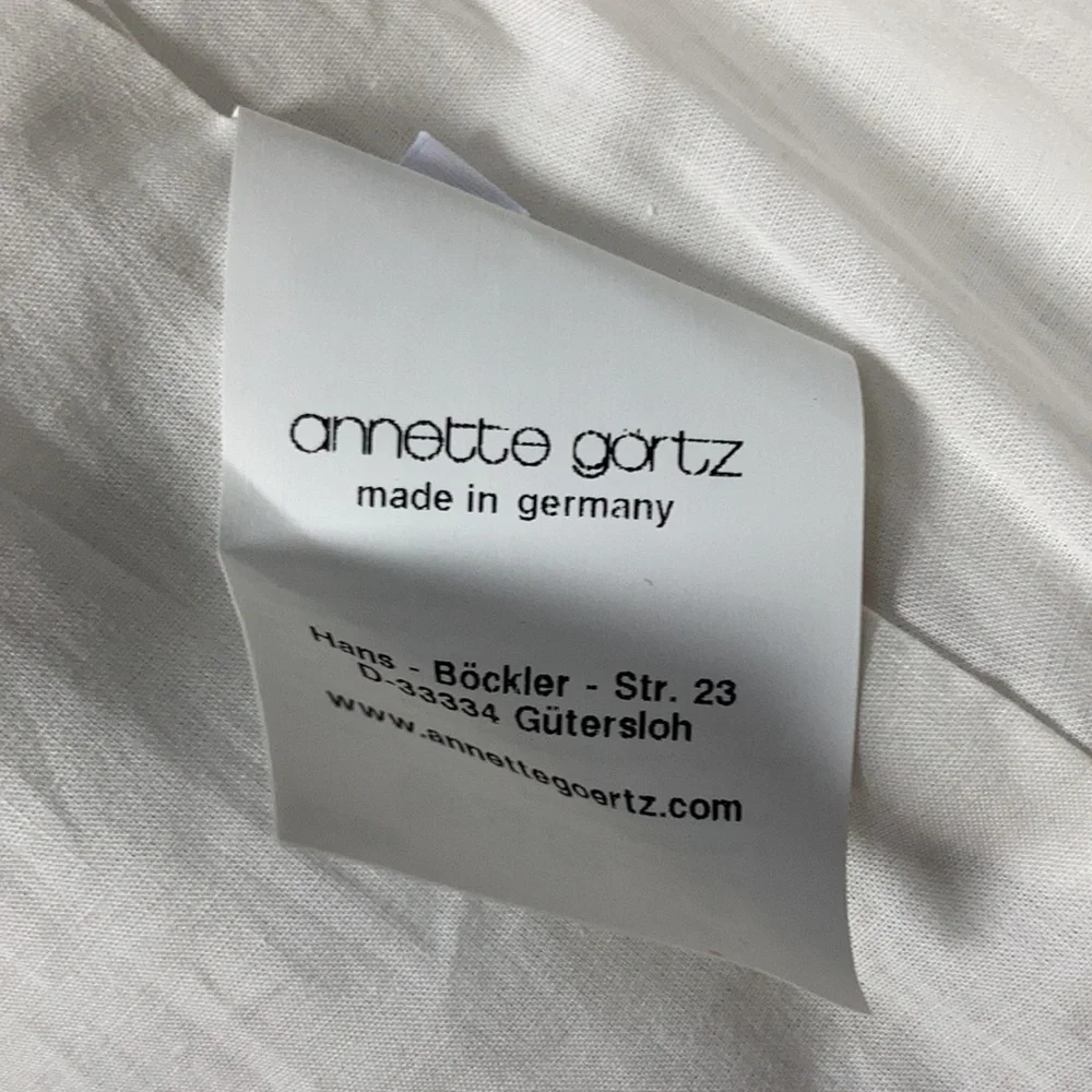 𝅺ANNETTE GORTZ cotton/linen pleated hi low  skirt SZ 34. Germany